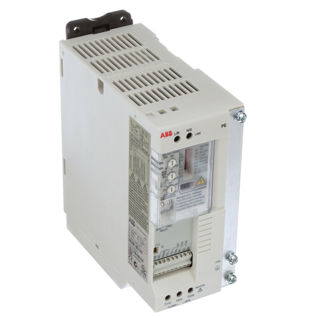 [Imagem INVERSOR DE FREQUÊNCIA MONOFÁSICO 0,5 0,37 ACS55 127VCA 2,2 ACS5501N02A21 68878390 ABB]