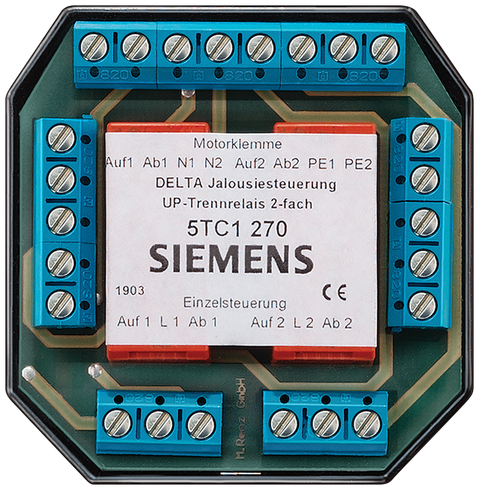 COMANDO DA PERSIANA RELÉ DE SEPARAÇÃO 2X COM COMANDO SIMPLES 5TC1270 SIEMENS
