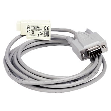 [Imagem CABO DE COMUNICAÇÃO RELÉ INTELIGENTE ZELIO/PC SERIAL RS232 CONECTOR SUBD (9 PINOS) 3 METROS SR2CBL01 SCHNEIDER]