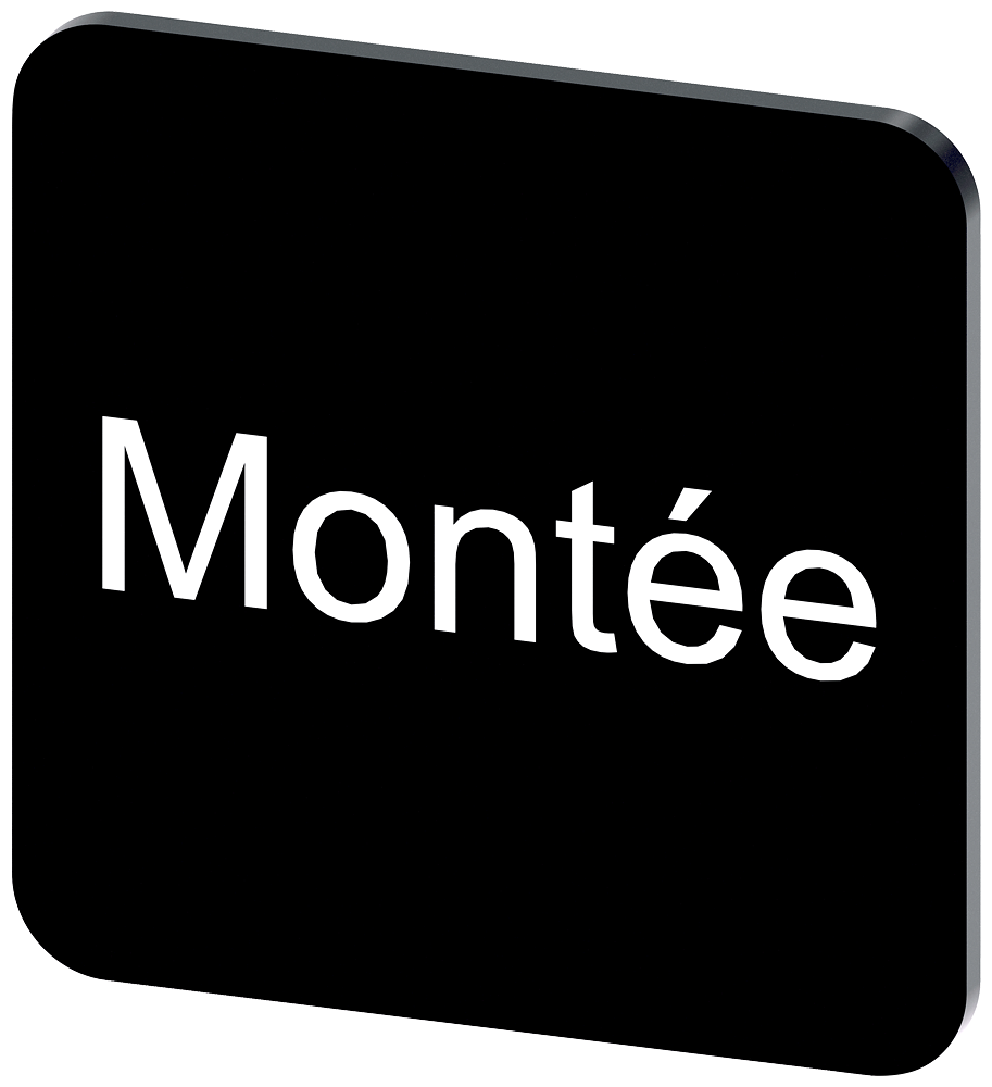 PLACA DE IDENTIFICAÇÃO 22X22MM PLACA PRETO INSCRIÇÃO: MONTEE 3SU19000AF160GC0 SIEMENS