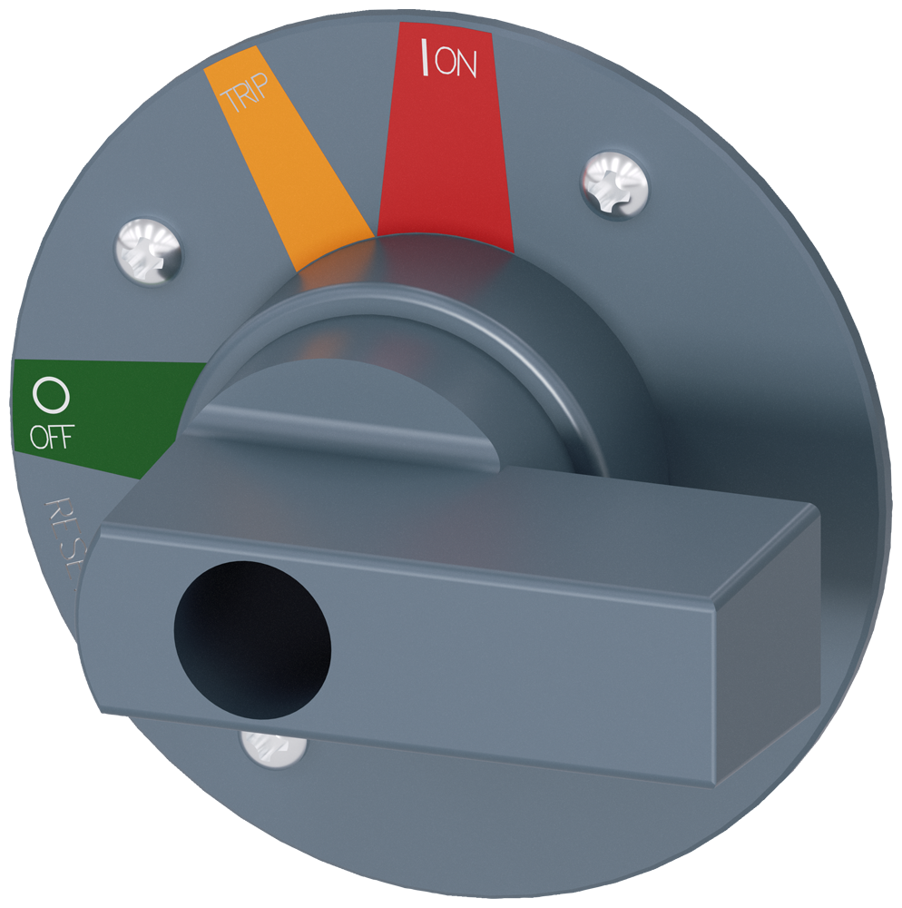 [Imagem MANOPLA INTERNA IP20 DIM 70X70X36MM PARA DISJUNTOR SENTRON 3VA94870GC01 SIEMENS]