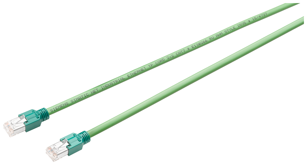 [Imagem do produto PATCH CORD TERMOPLÁSTICO PVC RJ45 CAT7 VERDE 1M 6XV18502GH10 SIEMENS]
