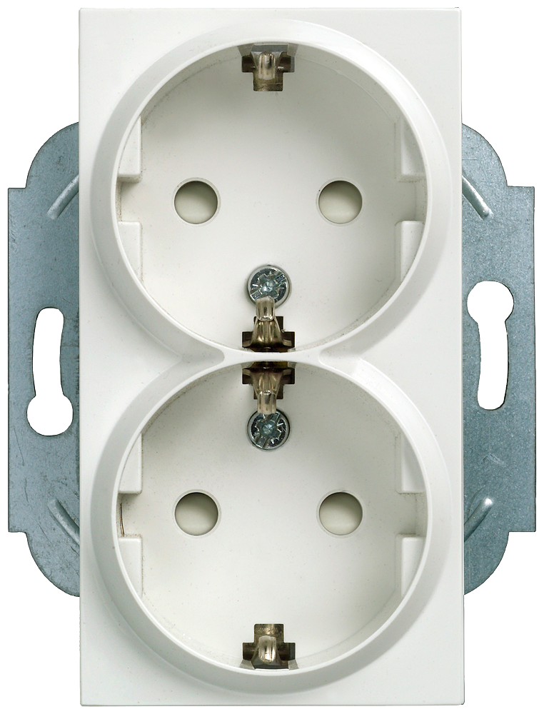 MIRO ELEMENTO DE TOMADA DUPLA SCHUKO COM MAIOR PROTEÇÃO CONTRA CONTATO, 5UB22123 SIEMENS