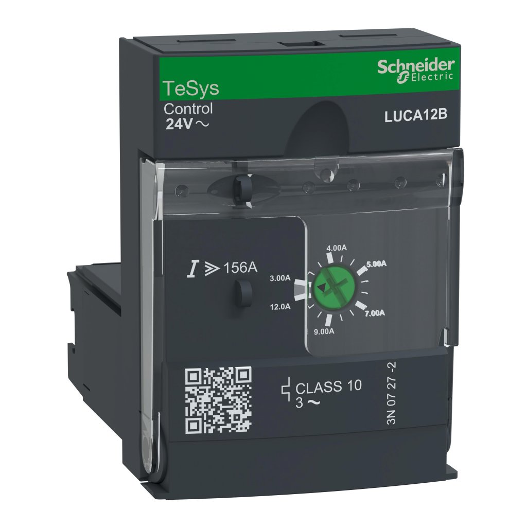 [Imagem UNIDADE DE CONTROLE STANDARD TRIFASICO CLASSE 10 3 12A 24VCA TESYS U LUCA12B SCHNEIDER]