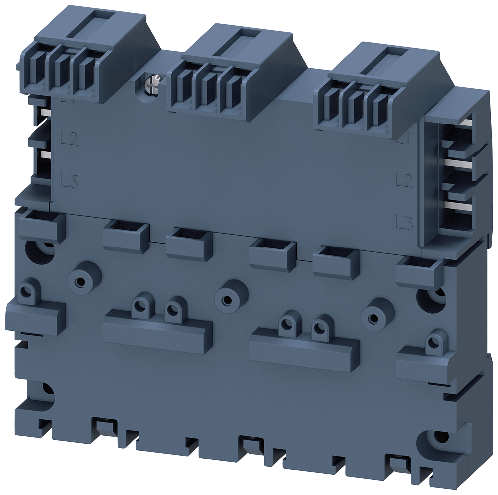 [Imagem BARRAMENTO TRIFÁSICO COM  CONECTOR DE EXPANSÃO PARA 3 CHAVES DE POTÊNCIA S00 3RV29174B SIEMENS]