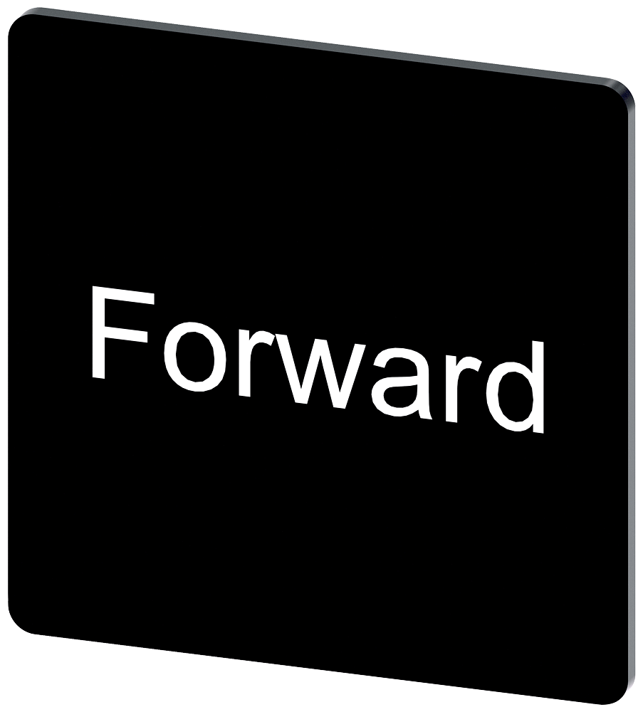 [Imagem do produto PLACA DE IDENTIFICAÇÃO 27X27MM, PLACA PRETO, INSCRIÇÃO: FORWARD 3SU19000AE160DN0 SIEMENS]