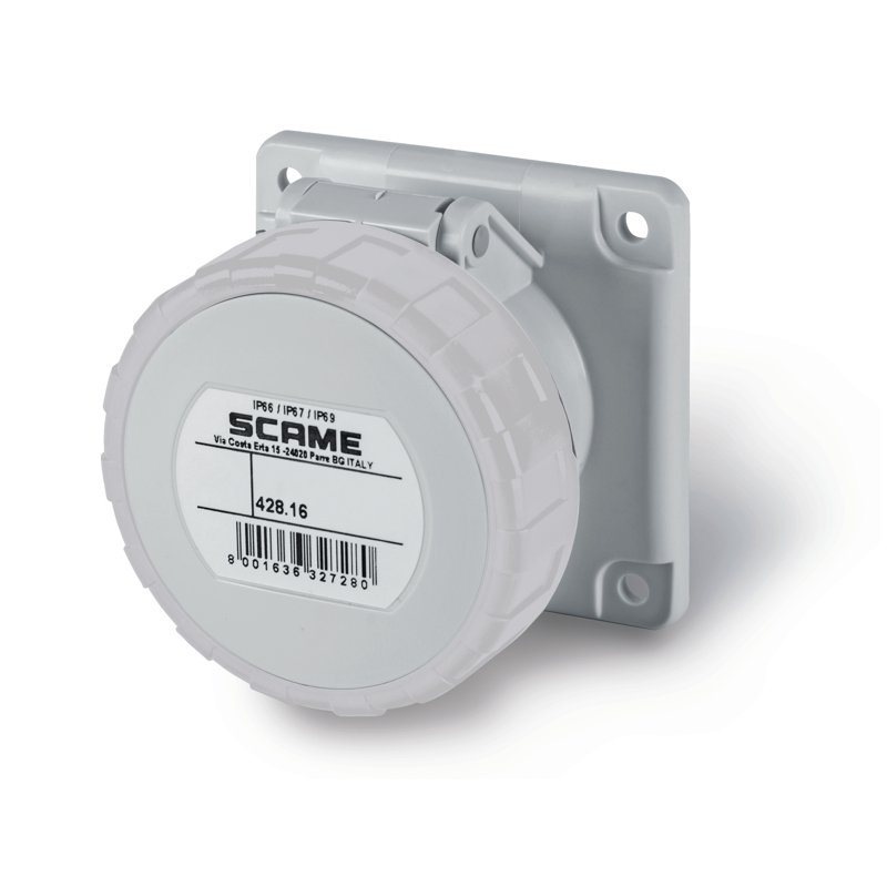 [Imagem do produto TOMADA DE EMBUTIR IP66/IP67 2P+T 16A 3H 428.16634 SCAME]