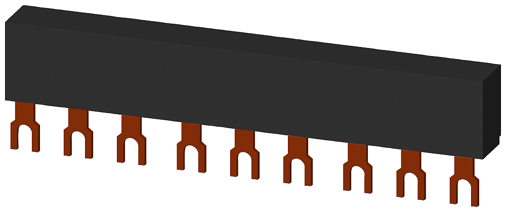 [Imagem BARRAMENTO TRIFÁSICO DISTÂNCIA DE SEPARAÇÃO 45MM PARA 3 INTERRUPTORES 3RV19151BB SIEMENS]