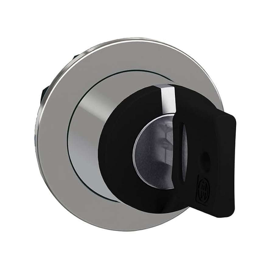 [Imagem CABEÇOTE PARA CHAVE SELETORA FACEADA Ø30MM METÁLICO 3 POSIÇÕES FIXAS COM CHAVE ZB4FG03 SCHNEIDER]