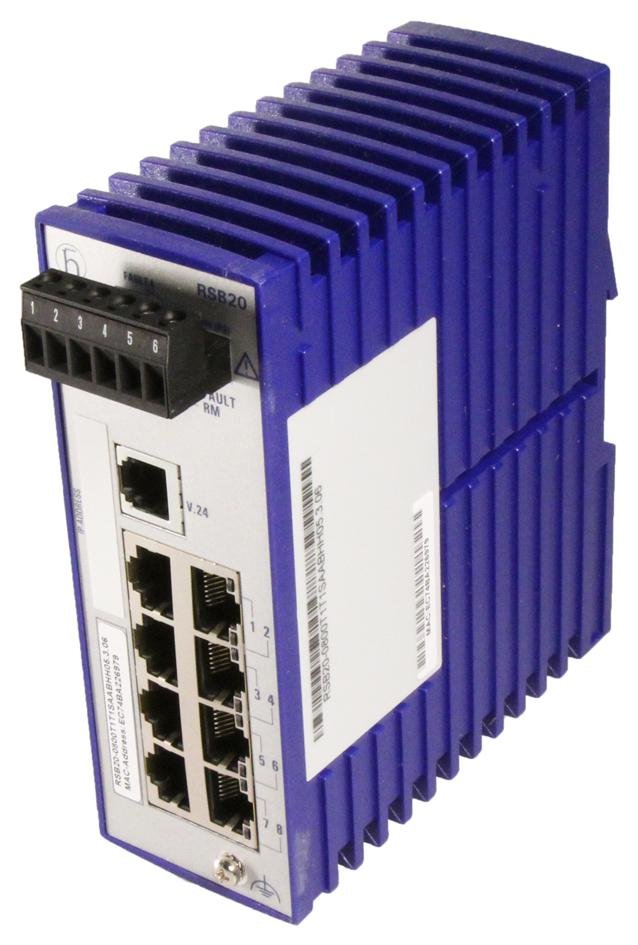 [Imagem do produto SWITCH ETHERNET GERENCIADO 8 PORTAS 24VCC RSB20 HIRSCHMANN]
