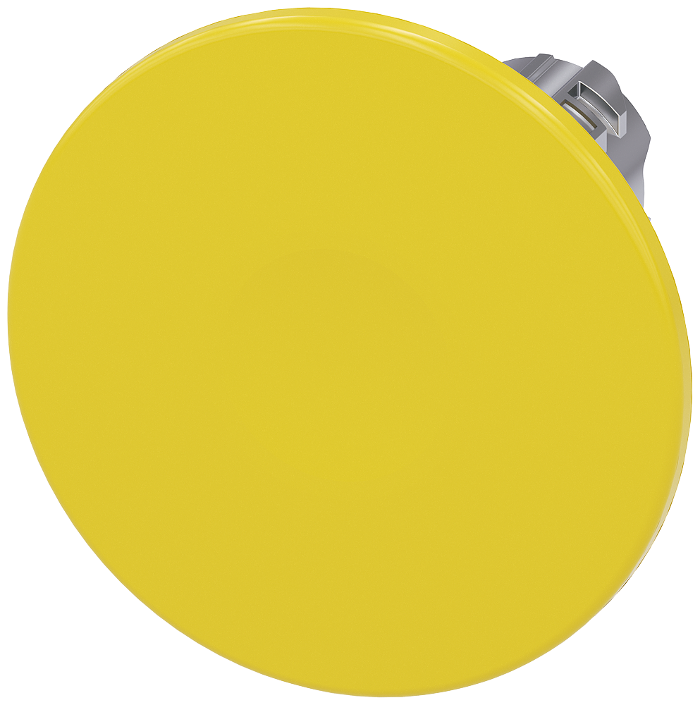 BOTÃO TIPO COGUMELO 22 MM REDONDO METAL DE ALTO BRILHO AMARELO 60 MM T 3SU10501CD300AA0-ZY19 SIEMENS