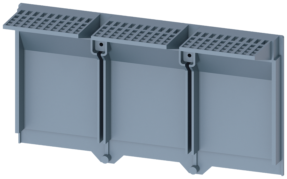 [Imagem PLACA ISOLANTE PROLONGADA DE 3 POLOS 1 PEÇA ACESSÓRIOS PARA: 3VA1 400/630 3VA2 3VA94810WJ30 SIEMENS]