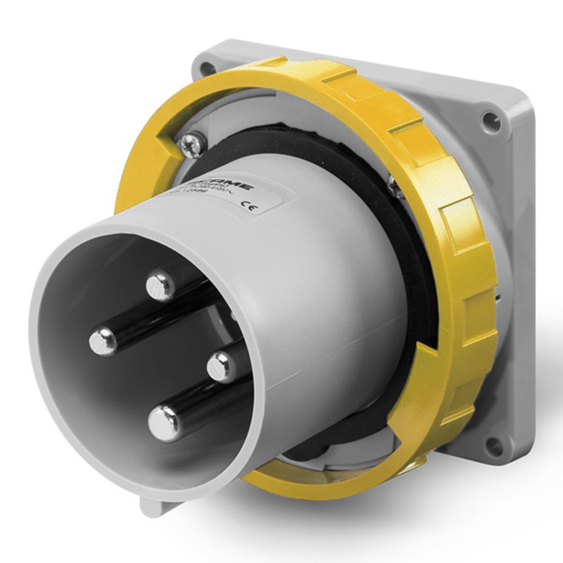 [Imagem do produto PLUGUE DE MONTAGEM FLUSH 125A 3P+T 4H 100-130V 248.12591 SCAME]