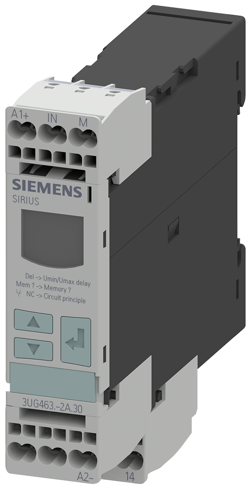 RELÉ DE MONITORAMENTO DIGITAL MONITORAMENTO DE TENSÃO 22.5MM DE 10-600V CA/CC 3UG46322AA30 SIEMENS