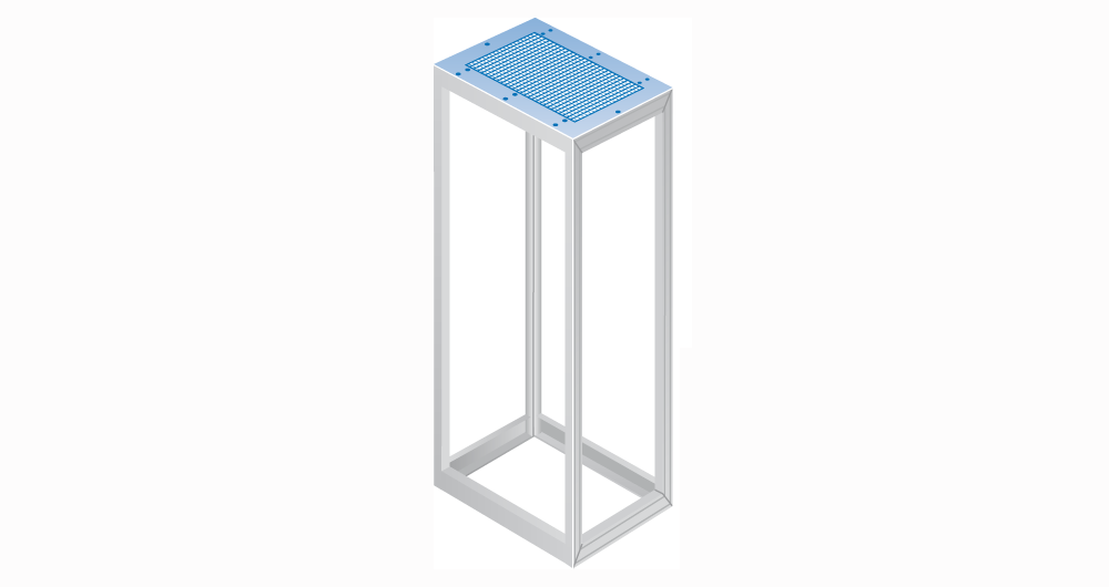 TETO COM ABERTURAS DE VENTILAÇÃO IP20 L: 1000 MM P: 400 MM RAL 8MF3413 SIEMENS