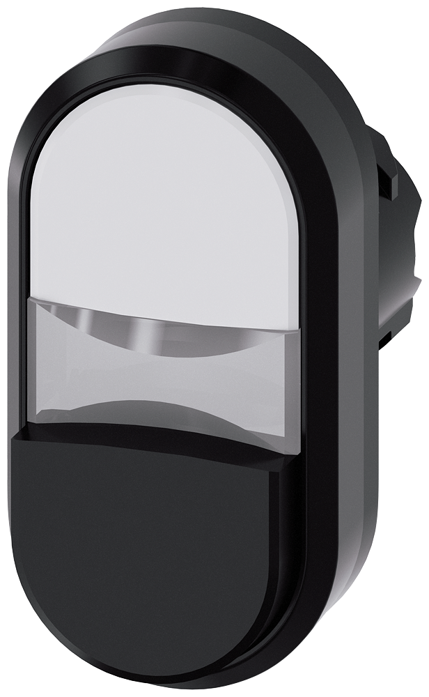 TECLA DUPLA ILUMINADA 22 MM REDONDO PLÁSTICO BRANCO PRETO BOTÕES DE PRE 3SU10013BB610AA0-ZY19 SIEMENS