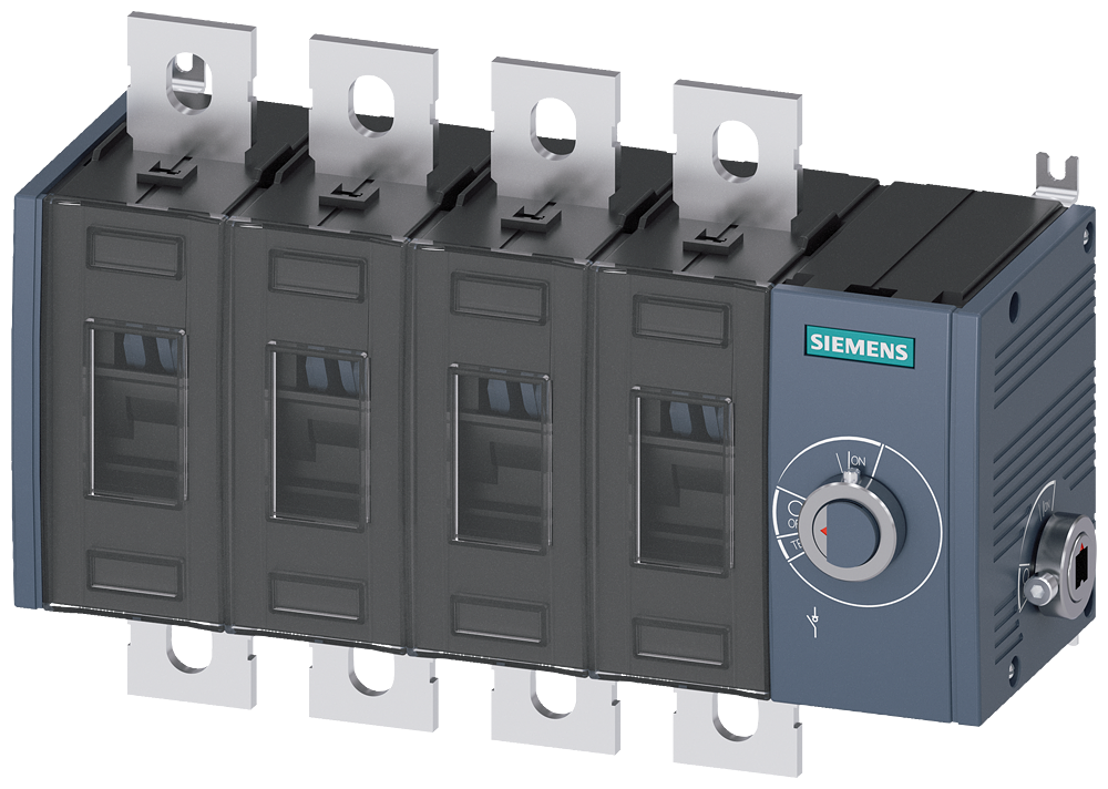 SECCIONADOR DE CORTE EM CARGA 250A TAM. 3 DE 4 POLOS ACIONAMENTO LATERAL DI 3KD38440PE400 SIEMENS
