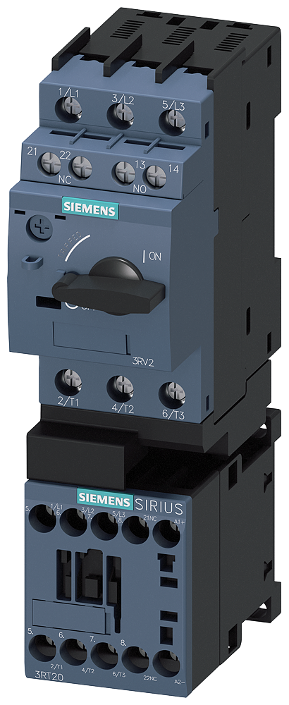 CHAVE DE PARTIDA ACIONADOR DIRETO S00 1,1-1,6 A DC 24 V 150 KA 3RA21151AA162BB4 SIEMENS