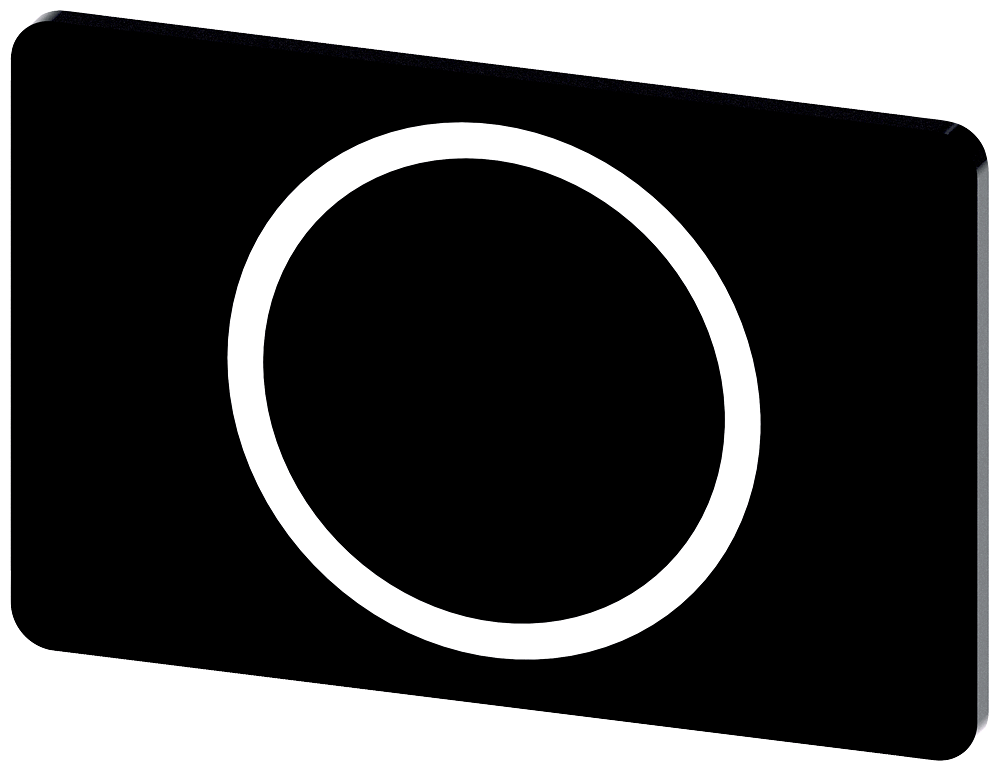 [Imagem do produto PLACA DE IDENTIFICAÇÃO 17,5X27MM, PLACA PRETO, SÍMBOLO: O* 3SU19000AD160QA0 SIEMENS]