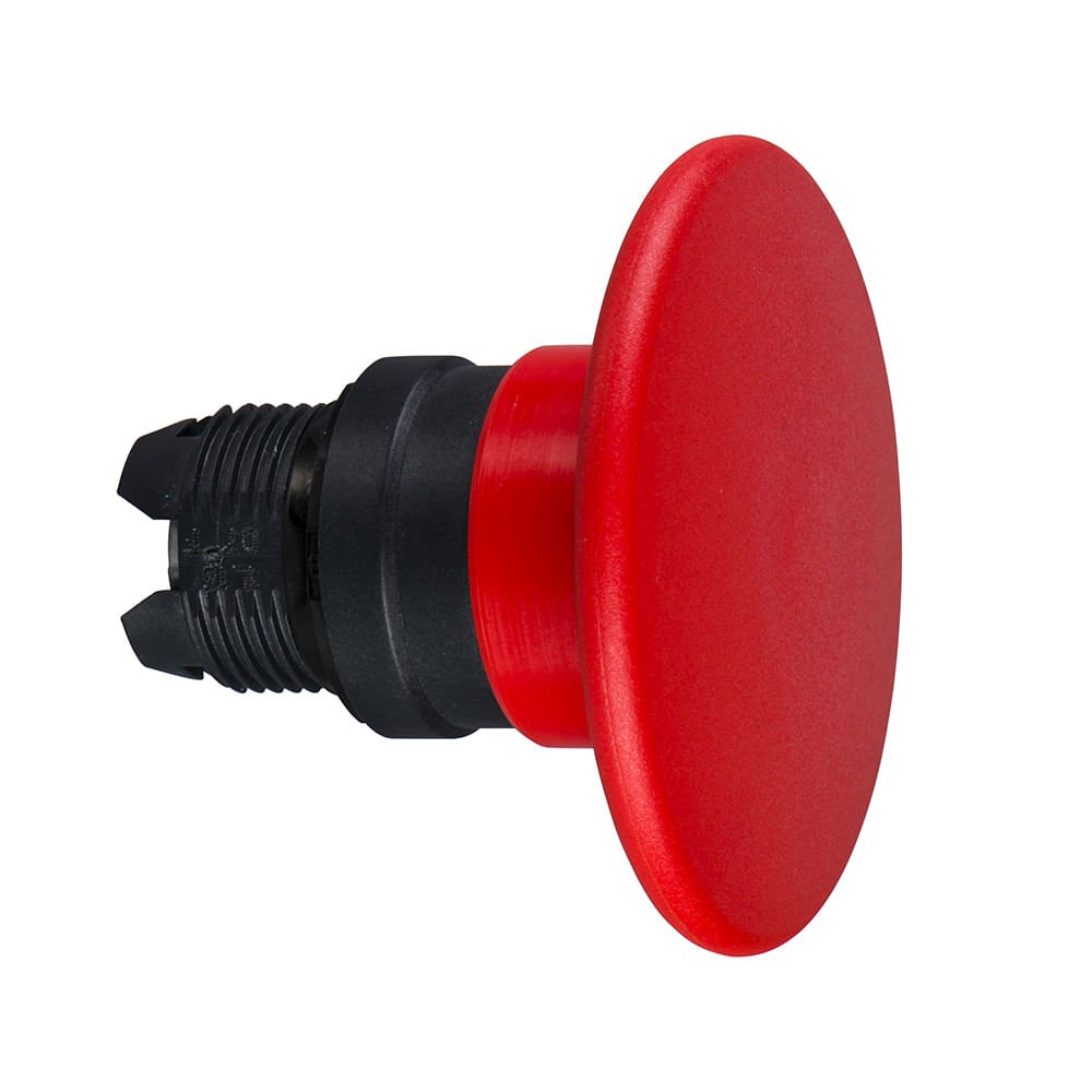 [Imagem CABEÇOTE PARA BOTÃO Ø22MM PLÁSTICO, RETORNO POR MOLA, COGUMELO Ø60MM, VERMELHO ZB5AR4 SCHNEIDER]