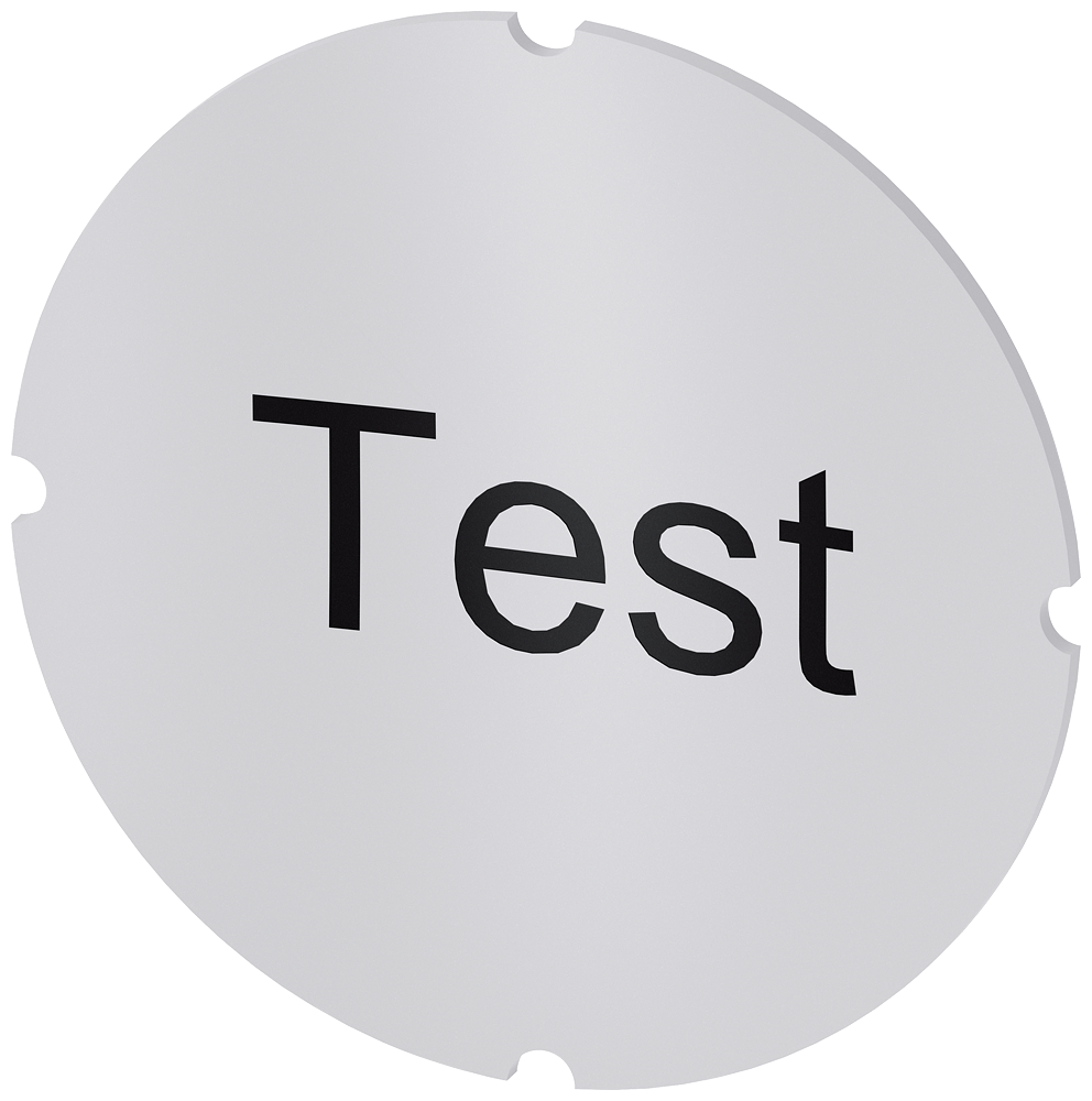 [Imagem do produto PLACA EMBUTIDA PARA BOTÃO DE PRESSÃO ILUMINADO, REDONDO, LEITOSO, INSCRIÇÃO:  3SU19000AB710DV0 SIEMENS]