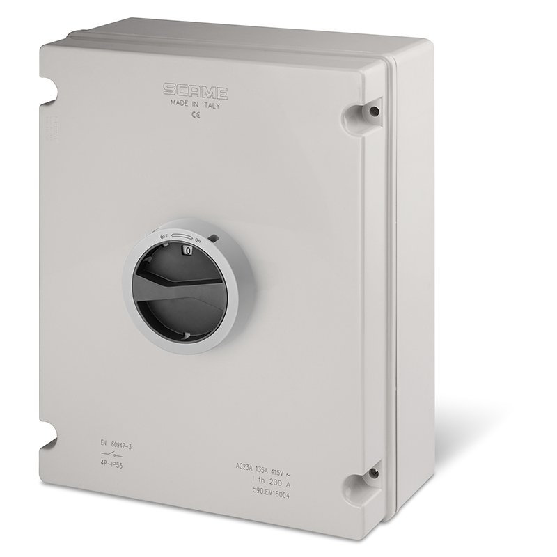 [Imagem CHAVE SECCIONADORA 63A 6P IP65 590.F2GE6306 SCAME]