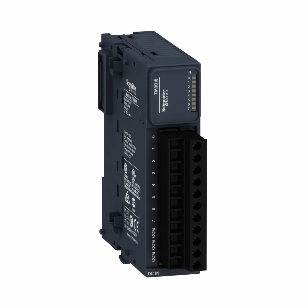 [Imagem MÓDULO ENTRADA DIGITAL 8E SINK/SOURCE 24VCC IP20 TM3DI8 SCHNEIDER]