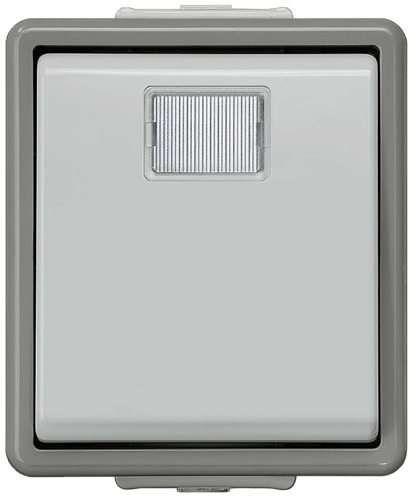 FLÄCHE IP44 MONTAGEM À SUPERFÍCIE BOTÃO COM SINAL DE RETORNO SEPARADO 5TD4706 SIEMENS