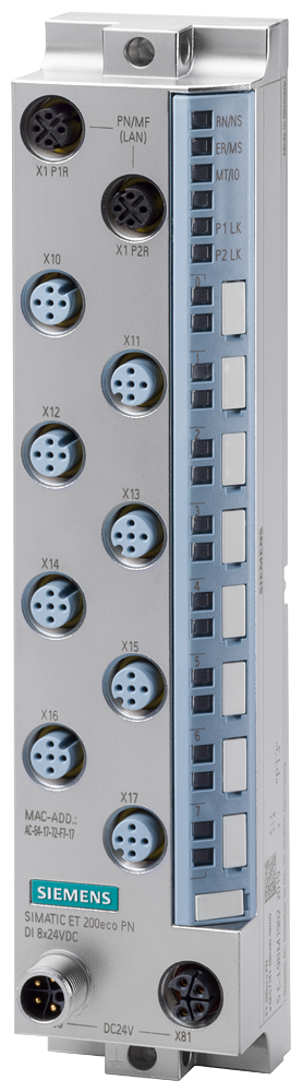 [Imagem MODULO ET200ECO PN 8XDQ 24VDC/2A M12-L 6ES71426BR000BB0 SIEMENS]