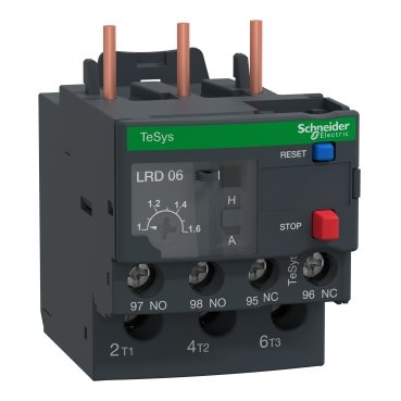 [Imagem do produto RELE TERMICO TESYS D CLASSE 10 11.6A 1NA+1NF LRD06 SCHNEIDER]