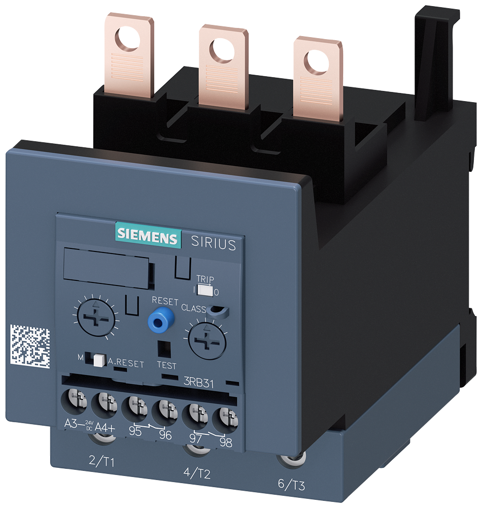 [Imagem do produto RELÉ DE SOBRECARGA 32-115A, PARA PROTEÇÃO DO MOTOR, S3, CLASS 5E-30E, MONTAGE 3RB31434XB0 SIEMENS]
