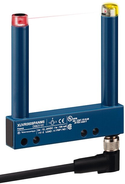 [Imagem SENSOR FOTOELÉTRICO FORQUILHA PNP NA  XUVR0608PANM8 TELEMECANIQUE]