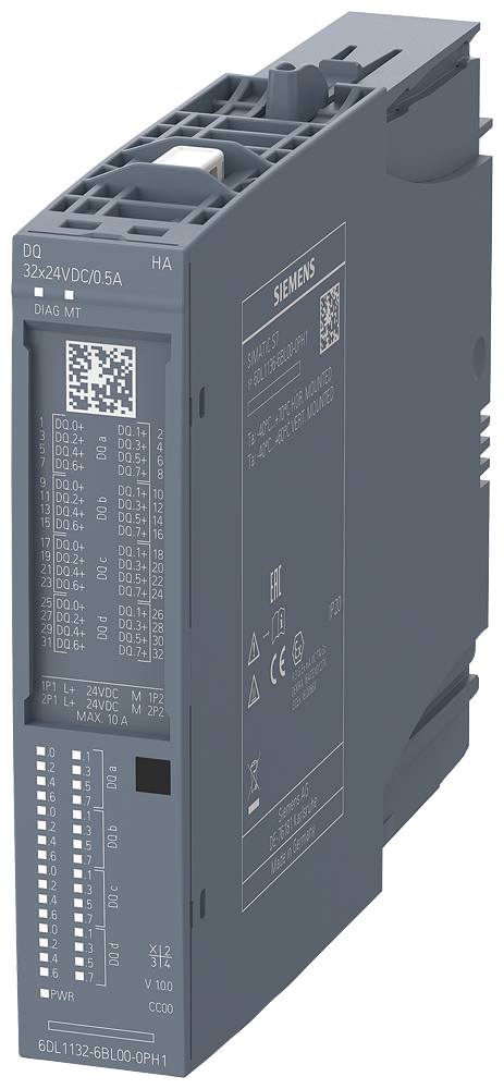 [Imagem do produto MÓDULO I/O DIGITAL 32DO ET200SPHA 6DL11326BL000PH1 SIEMENS]