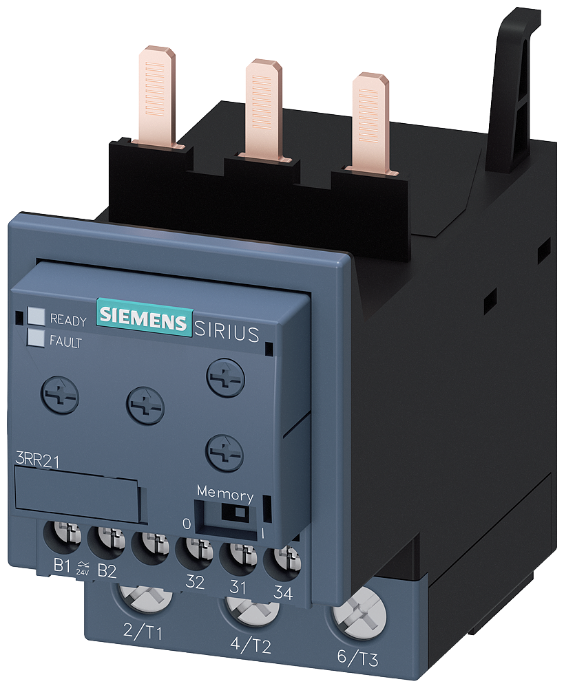 [Imagem RELÉ DE MONITORAMENTO 50-60HZ, BIFÁSICO ALIMENTAÇÃO 24V CA/CC 1 CONTATO INVERSOR 3RR21431AA30 SIEMENS]