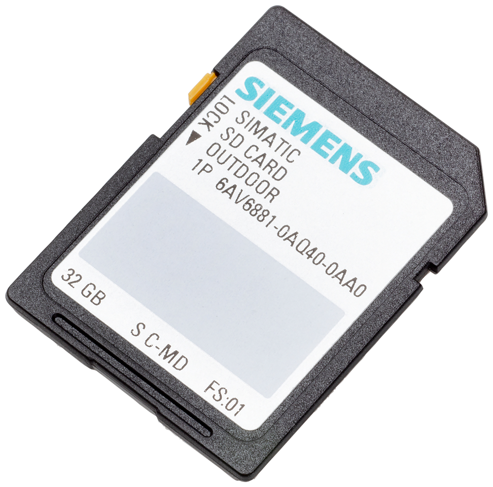 SIMATIC HMI SD MEMORY CARD 32 GB, OUTDOOR AND INDOOR TIA PORTAL V16 OR HIGHER 6AV68810AQ400AA0 SIEMENS
