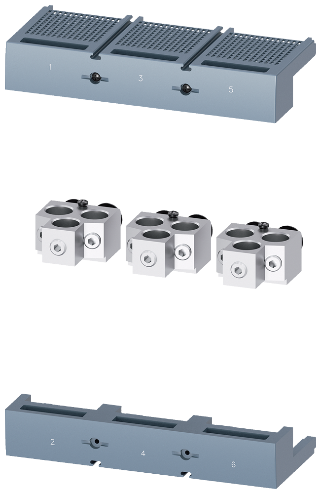 [Imagem TERMINAL PARA CONDUTOR DE SEÇÃO CIRCULAR 3 CABOS COM CARGA DE TENSÃO DO CONDU... 3VA95030JG32 SIEMENS]