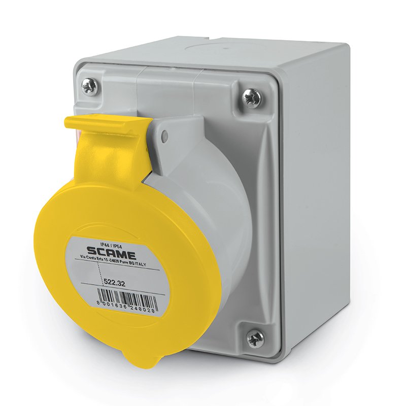 [Imagem TOMADA DE MONTAGEM 3P+T 32A 44 4H 522.3251 SCAME]