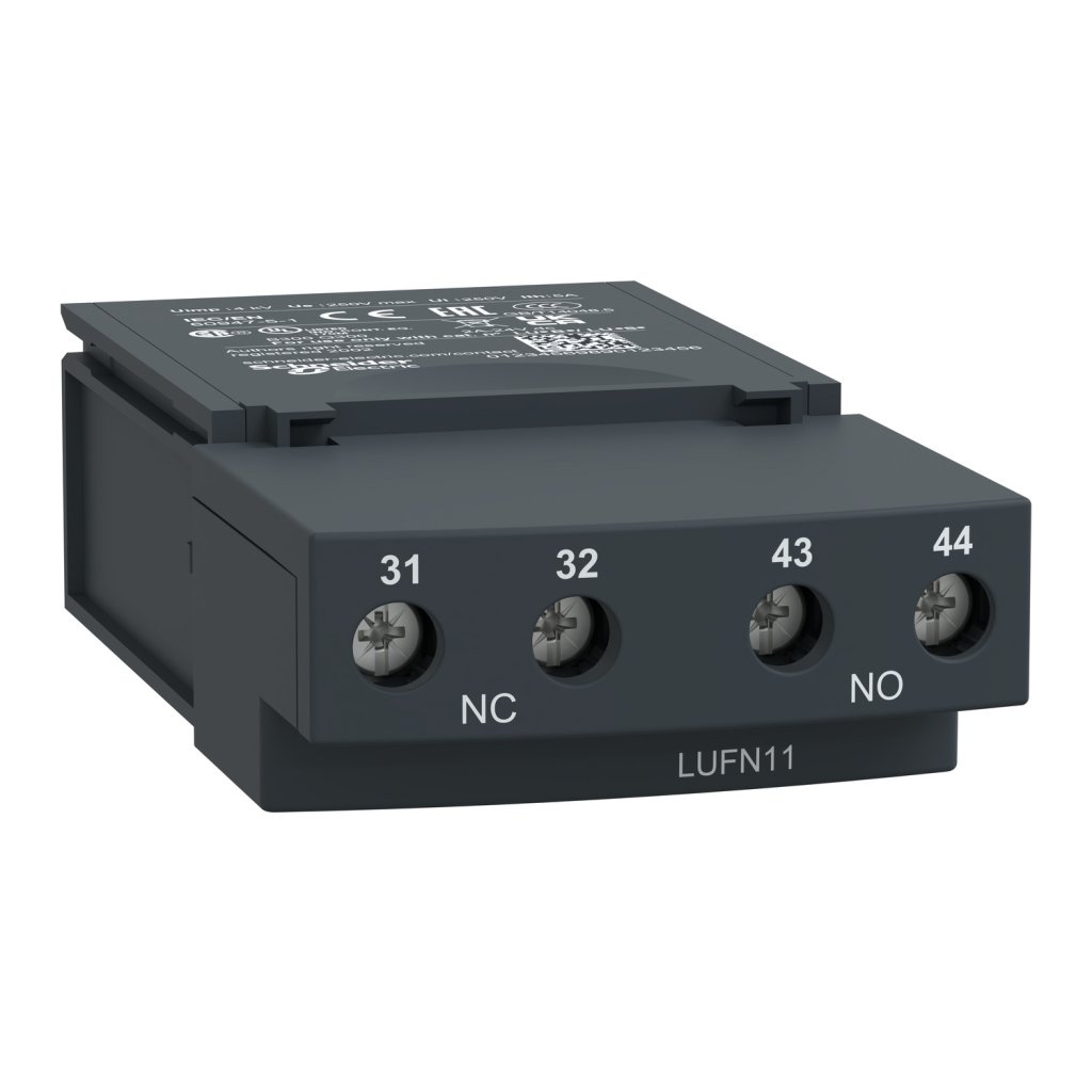 [Imagem do produto CONTATO AUXILIAR ESTADO POLOS DE POTENCIA 1NA+1NF TESYS U LUFN11 SCHNEIDER]