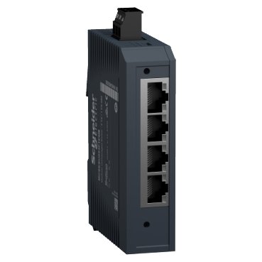 [Imagem MODICON STANDARD UNMANAGED SWITCH 4 PORTS FOR COPPER + 1 PORT FOR MULTIMODE FIBER OPTIC MCSESU053F1CU0 SCHNEIDER]
