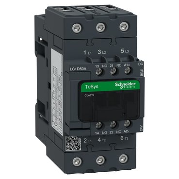 [Imagem do produto TESYS D CONTACTOR 3P 50A AC-3 UP TO 440V COIL 24V DC EVERLINK SCHNEIDER]