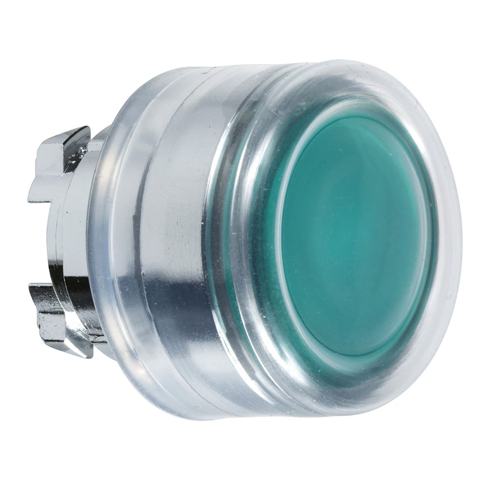 [Imagem CABEÇOTE PARA BOTÃO LUMINOSO MODULAR Ø22MM METÁLICO, COM CAPA, PARA LED INTEGRAL, VERDE ZB4BW533 SCHNEIDER]