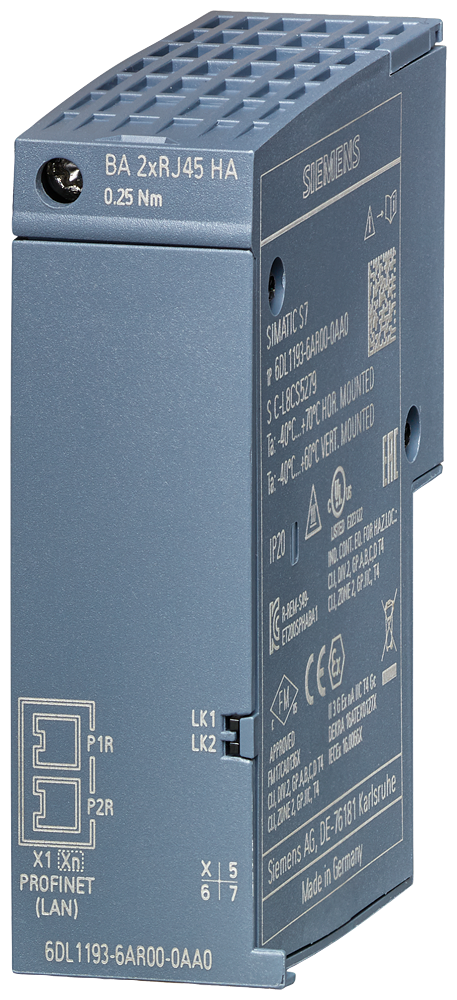 [Imagem do produto ADAPTADOR DE BARRAMENTO IMATIC ET 200SP 2XRJ45 6DL11936AR000AA0 SIEMENS]