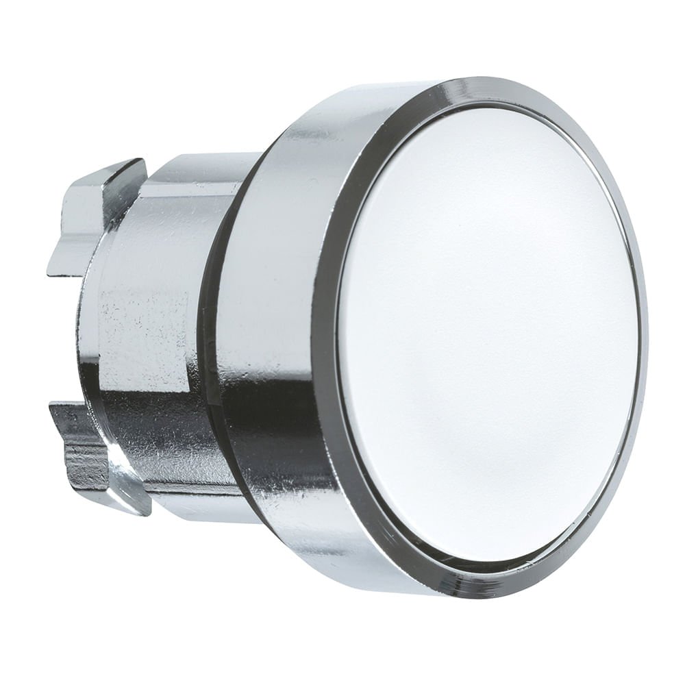 [Imagem CABEÇOTE PARA BOTÃO Ø22MM METÁLICO, FACEADO, RETORNO POR MOLA, BRANCO ZB4BA1 SCHNEIDER]
