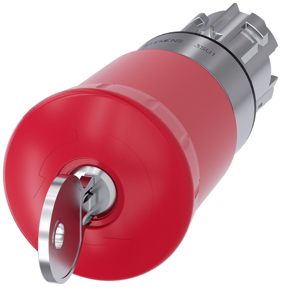 BOTÃO DE PARADA DE EMERGÊNCIA EM FORMA DE COGUMELO 22 MM REDONDO METAL DE 3SU10501HR200AA0-ZX90 SIEMENS