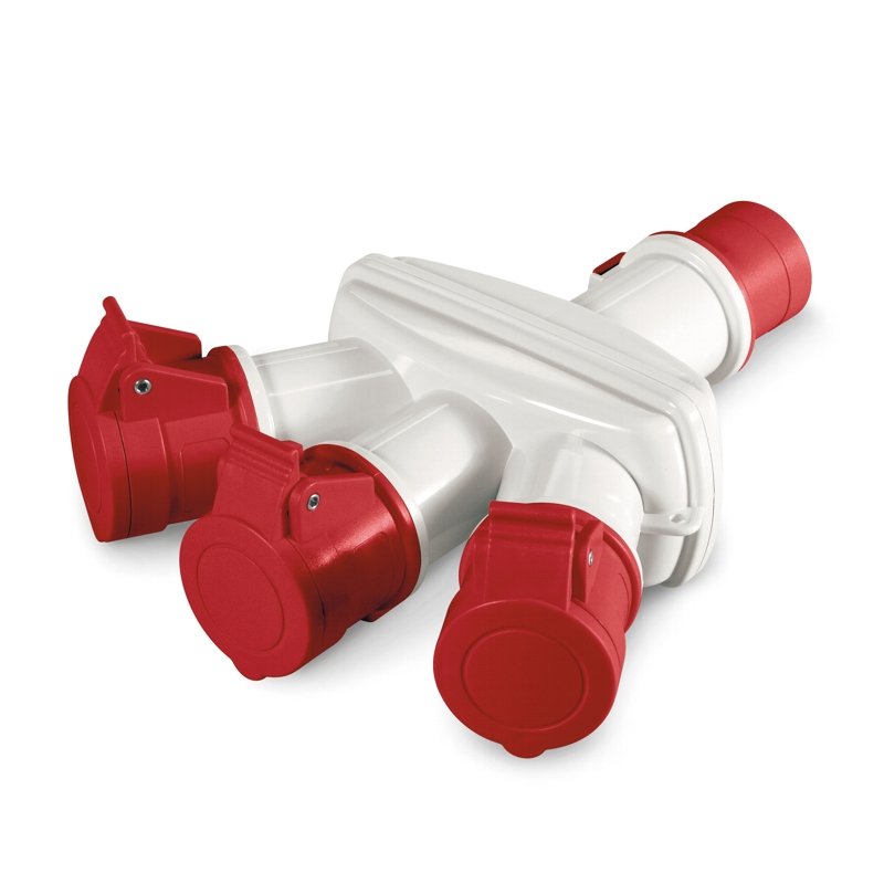 [Imagem do produto ADAPTADOR TRIPLO 3P+T SEM CABO IP44 16A 606.3005-063 SCAME]