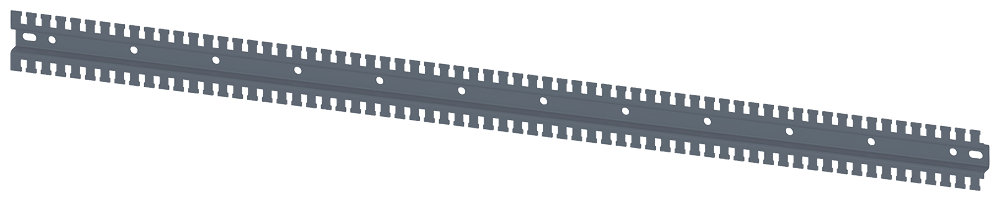 CALHA DE SUPORTE DENTADA FORMATO EM U C: 1200 MM GALVANIZADA 8MF10202HC030 SIEMENS