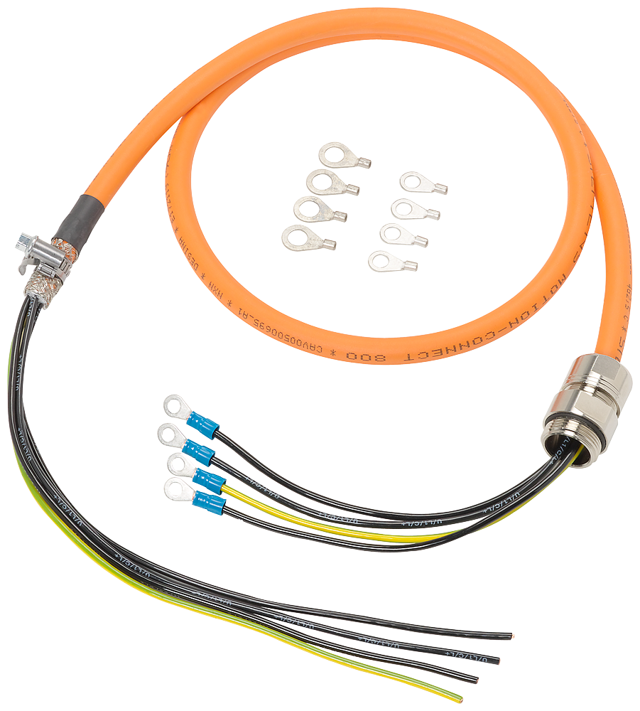 [Imagem CABO DE POTÊNCIA 49,5M COM CONECTORES 4X16 6FX50025CJ161EK5 SIEMENS]