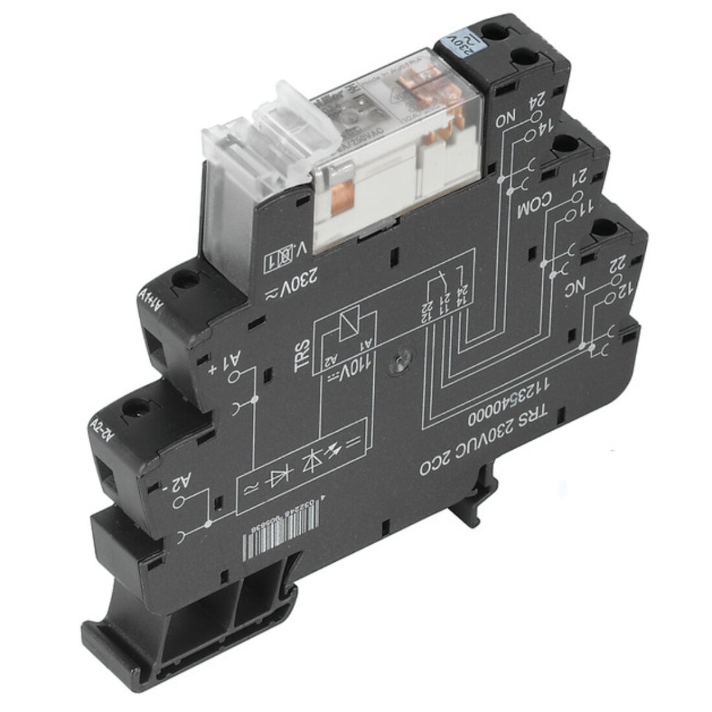 [Imagem do produto ACOPLADOR RELE 2REV 230VCC/CA C/ LED (PARAFUSO) 1123540000 WEIDMULLER]