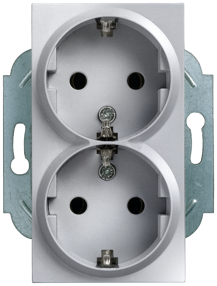 MIRO ELEMENTO DE TOMADA DUPLA SCHUKO COM MAIOR PROTEÇÃO CONTRA CONTATO, 5UB22124 SIEMENS