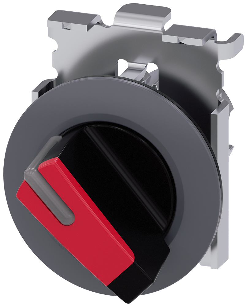 [Imagem do produto INTERRUPTOR COM MANÍPULO, ILUMINÁVEL, 30MM, REDONDO, METAL, FOSCO, VERMELHO 3SU10622DF200AA0 SIEMENS]